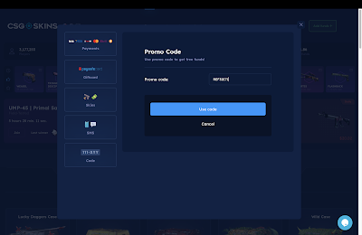 csgo-skins how to use promo code