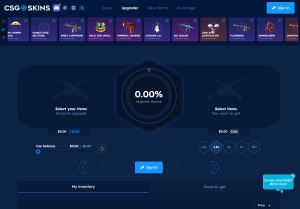 Csgo-skins upgrader screen
