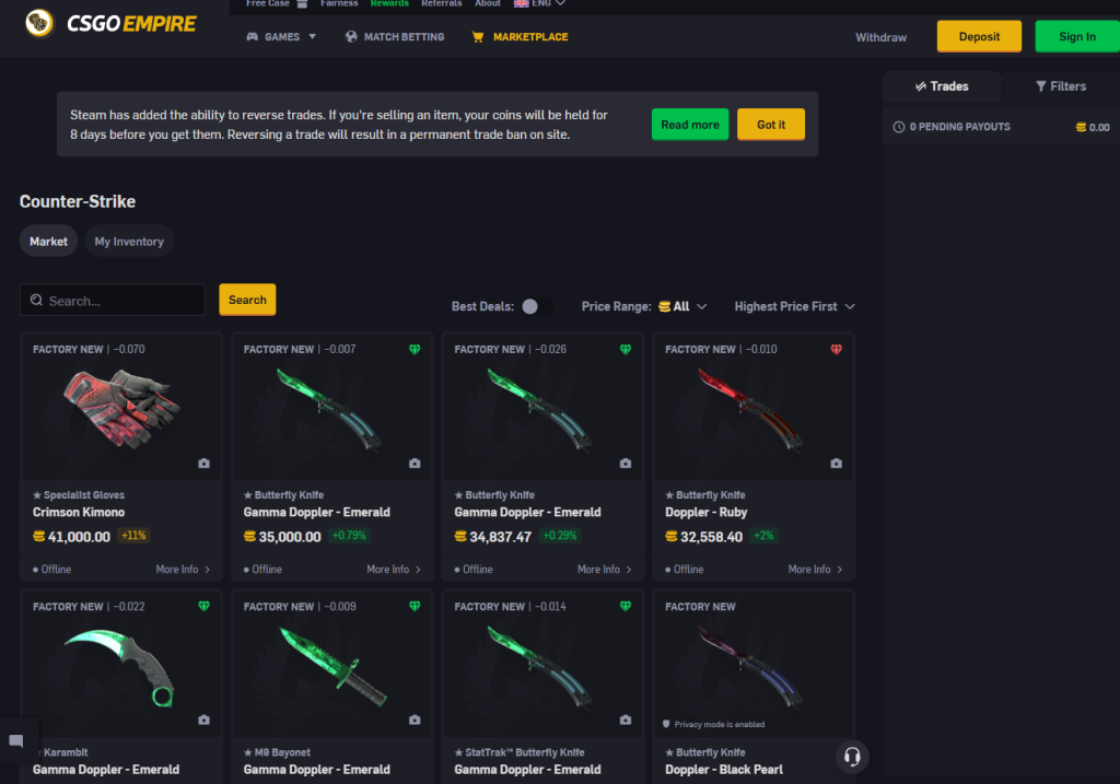 Csgoempire open free case and get coin