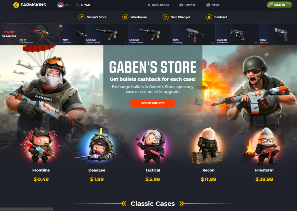 Farmskins claim a free case